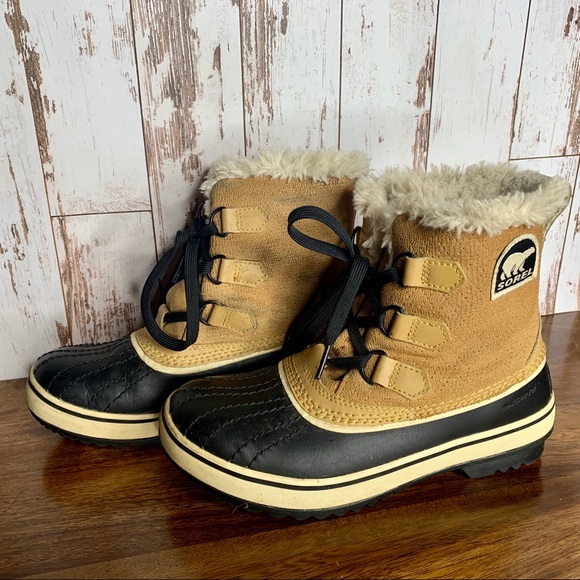 Sorel Shoes - Sorel Leather Boots Waterproof Faux Fur Sz 6